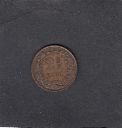Beschrijving: 2 1/2 Cent WILLEM III